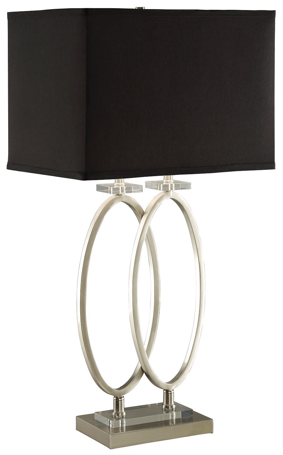 Chrome and black table lamps on sale